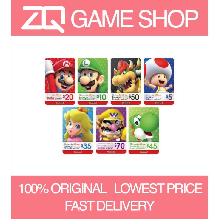 🇺🇸USA]Nintendo Switch eShop Prepaid Card Credit 5-100USD/Individual  Member (⚡Fast ), Video Gaming, Video Games, Nintendo on Carousell