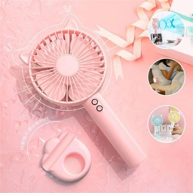USB Rechargeable Mini Handheld Fan Outdoor Travel Mini Desktop Office Mute Charging  Portable Handheld Cooling Fan, Furniture & Home Living, Lighting & Fans,  Fans on Carousell