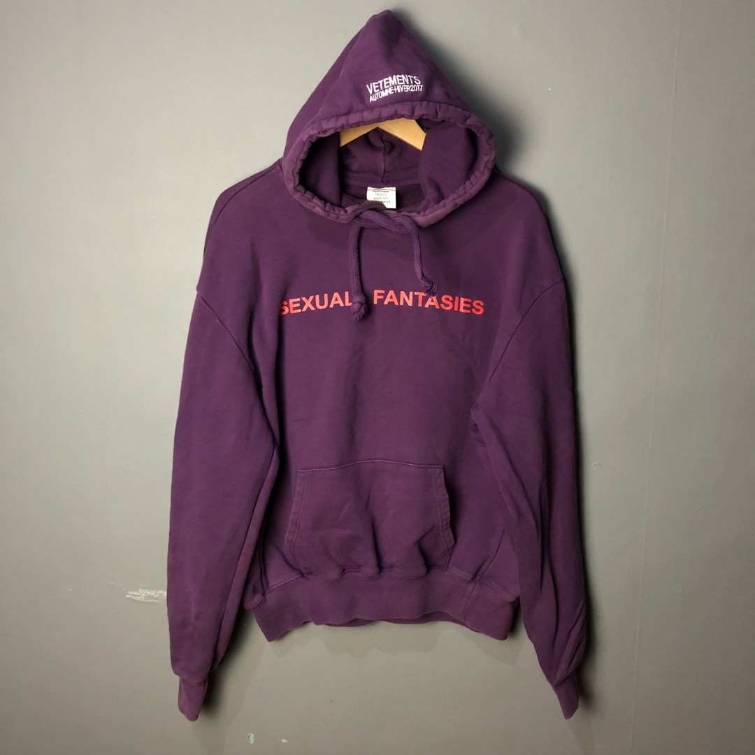 Vetements Sexual Fantasies Hoodie, Men's Fashion, Activewear on Carousell