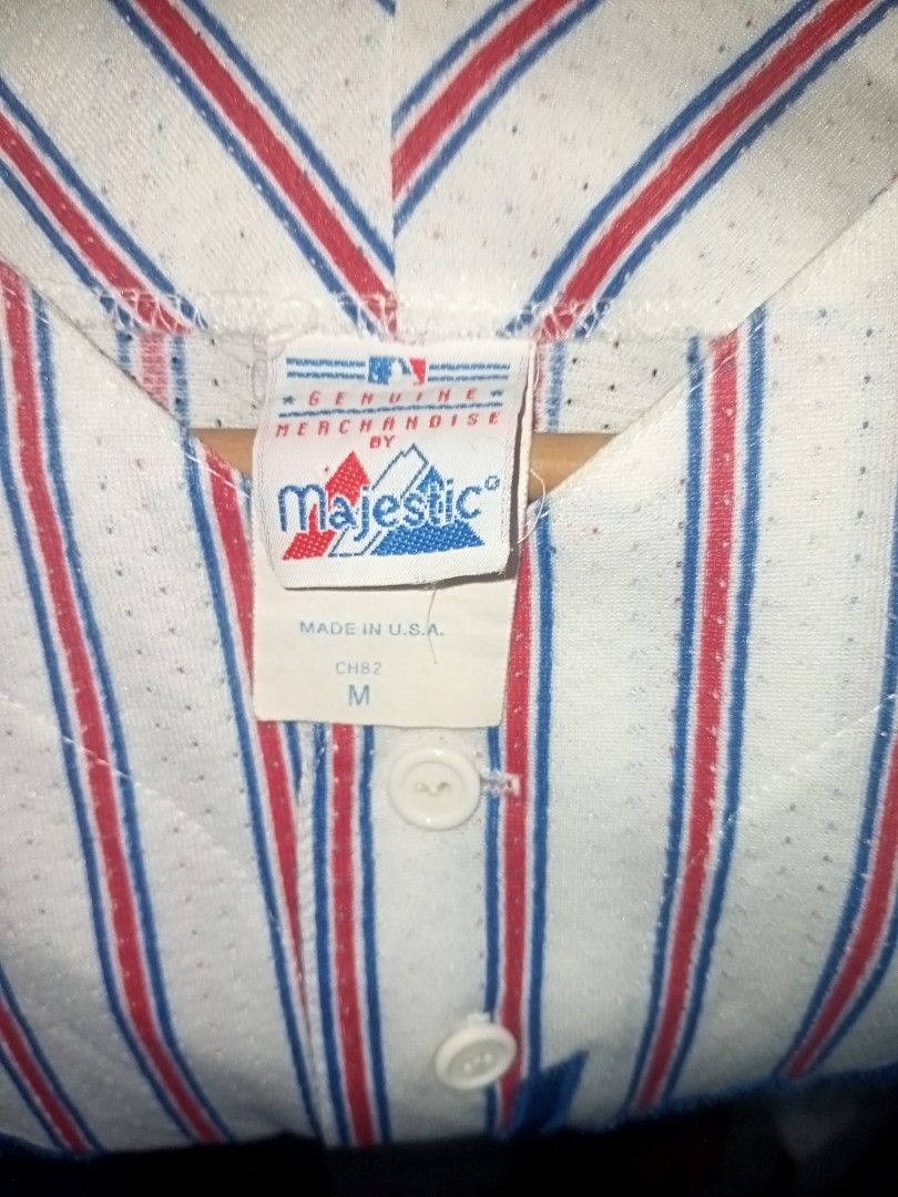 Legit Vintage X Majestic Pinstripe Baseball Jersey Mens Size 