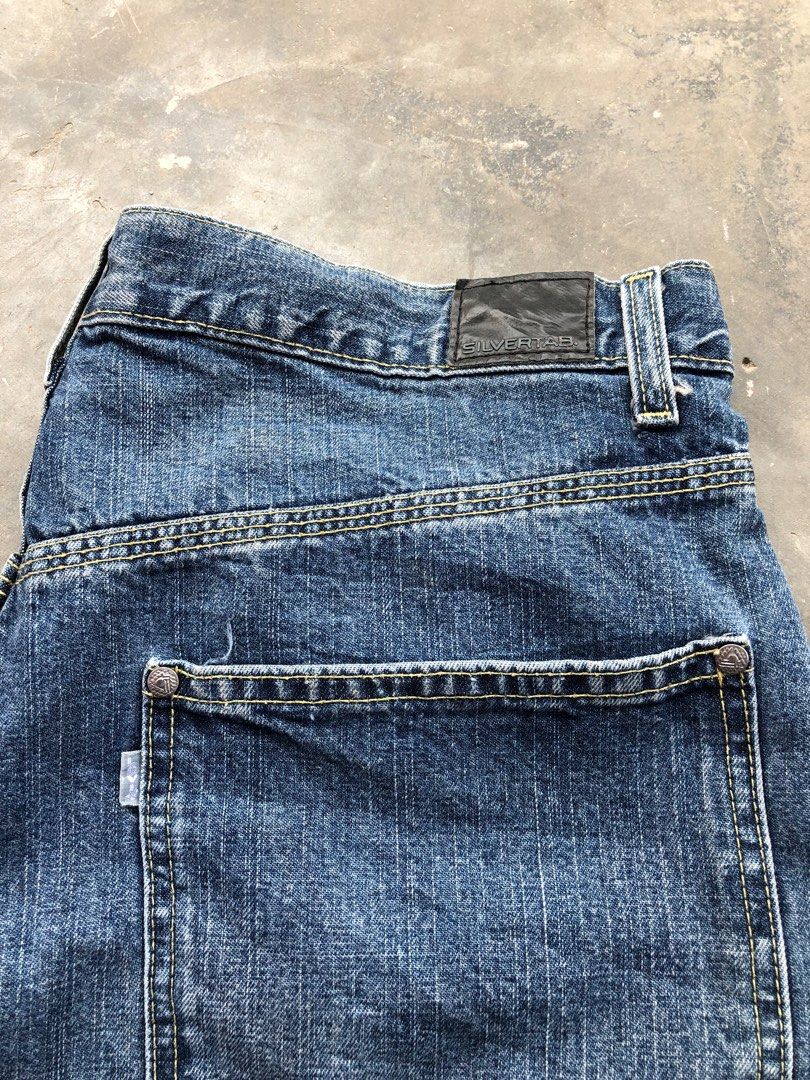 vintage levis silvertab carpenter baggy y2k jorts jeans selvedge