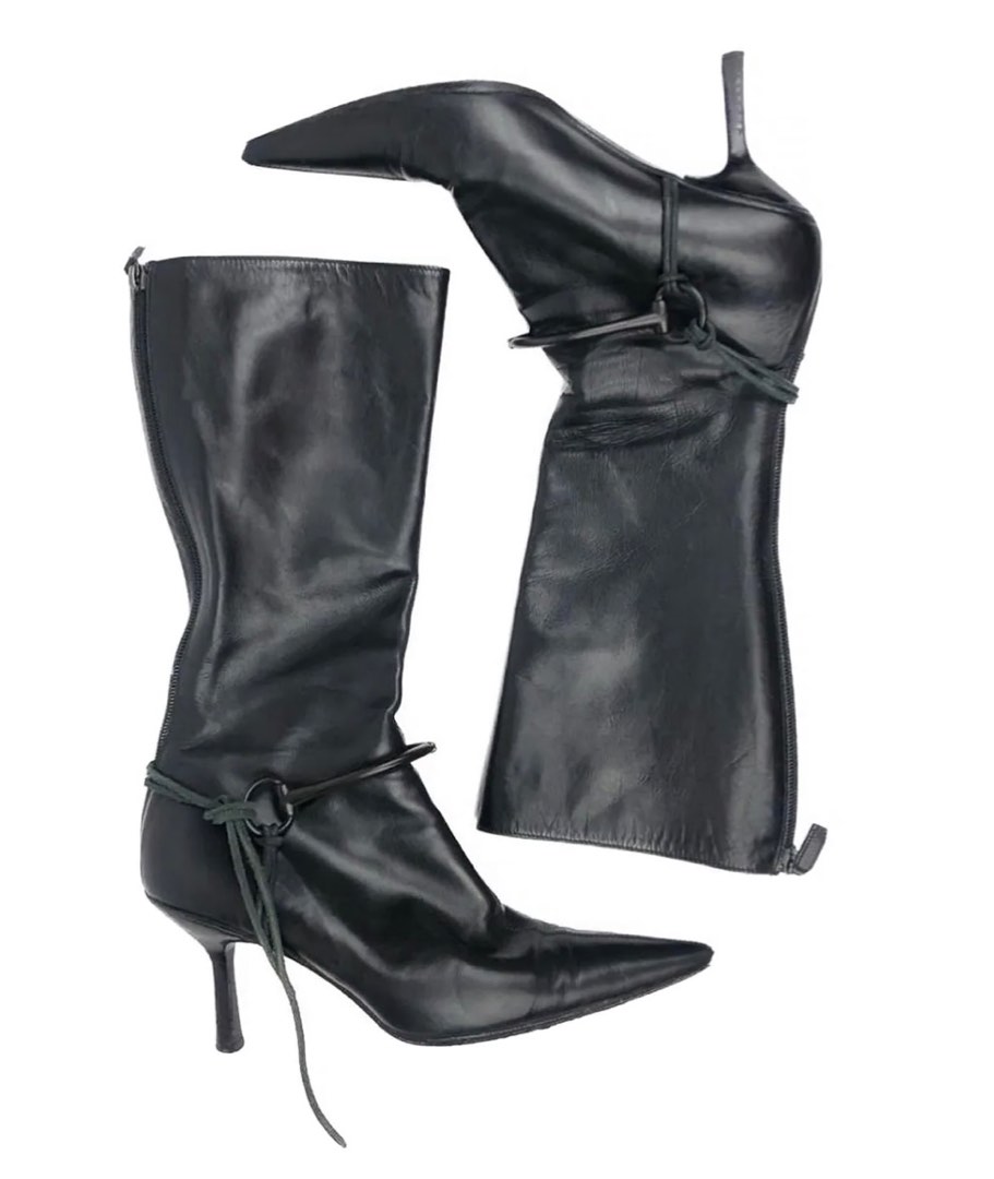 vintage Tom Ford Gucci Bamboo stirrup Tie Boots