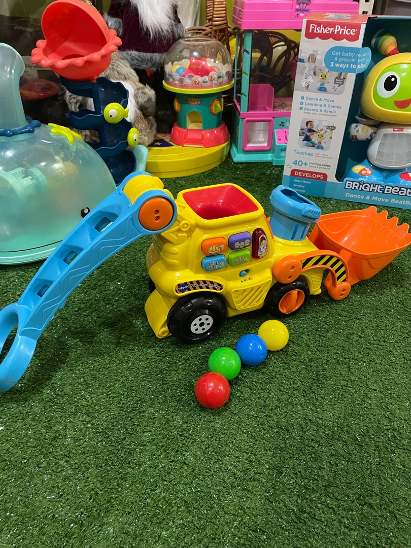 Vtech push best sale and pull bulldozer