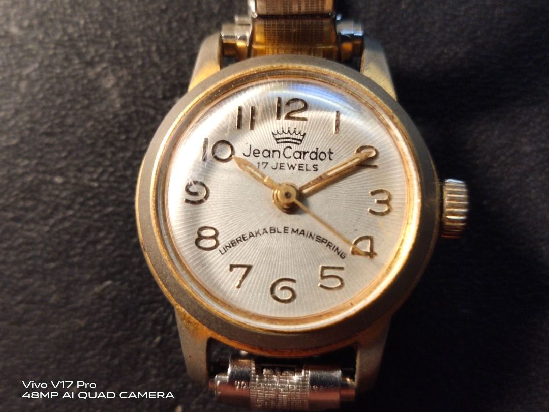 Vtg Jean Cardot Ladies Mechanical Hand Winding Watch Women s