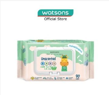 WATSONS Unscented Baby Wipes 100 Eco Friendly Soft Wipes Hypoallergenic 90s PT1884