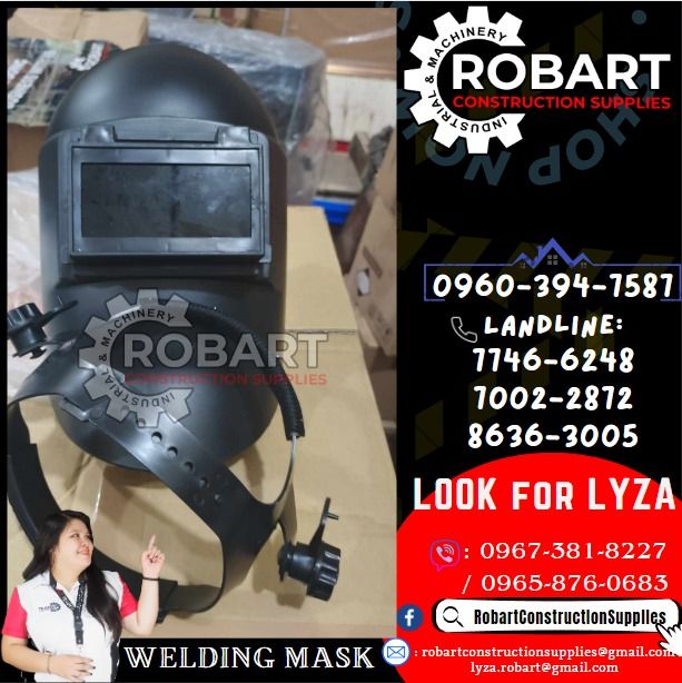Welding Mask (Category: Construction Tools & Equipment) located in Manila. Submitted by lyzarobart1999 (Listing ID 1253541441, Image 1). Description: Welding Mask Brand: Omaga 𝐒𝐄𝐍𝐃 𝐔𝐒 𝐌𝐄𝐒𝐒𝐀𝐆𝐄 𝐅𝐎𝐑 𝐈𝐍𝐐𝐔𝐈𝐑𝐈𝐄𝐒 ‼️‼️ 𝐕𝐢𝐛𝐞𝐫: (𝟎𝟗𝟔𝟕) 𝟑𝟖𝟏-𝟖𝟐𝟐𝟕 (𝐆𝐥𝐨𝐛𝐞) 𝐂𝐨𝐧𝐭𝐚𝐜𝐭 #: (𝟎𝟗𝟔𝟎) 𝟑𝟗𝟒-𝟕𝟓𝟖𝟕 (𝐒𝐦𝐚𝐫𝐭) 𝐋𝐚𝐧𝐝𝐥𝐢𝐧𝐞 𝐍𝐮𝐦𝐛𝐞𝐫𝐬: 𝟕𝟕𝟒𝟔-𝟔𝟐𝟒𝟖 / 𝟕𝟎𝟎𝟐-𝟐𝟖𝟕𝟐 / 𝟖𝟔𝟑𝟔-𝟑𝟎𝟎𝟓 𝐋𝐎𝐎𝐊 𝐅𝐎