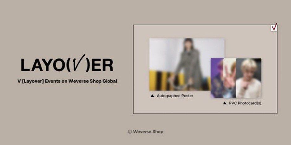 Weverse限時特典］BTS V 防彈少年團金泰亨SOLO album 'Layover', 預購