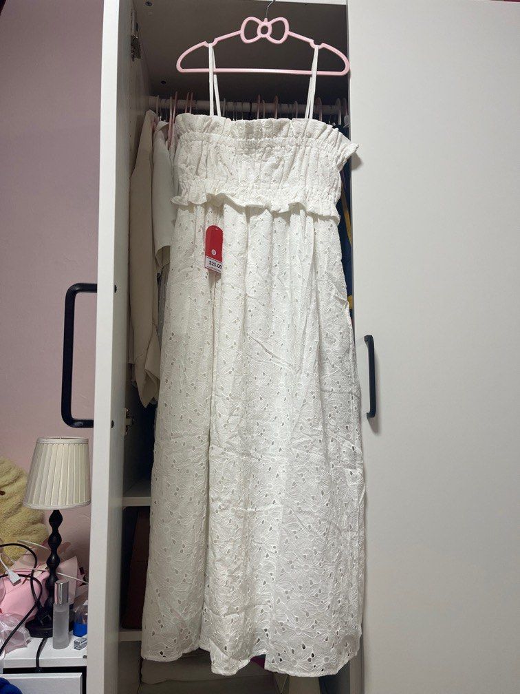 Eyelet Maxi Dress Blk main image 1