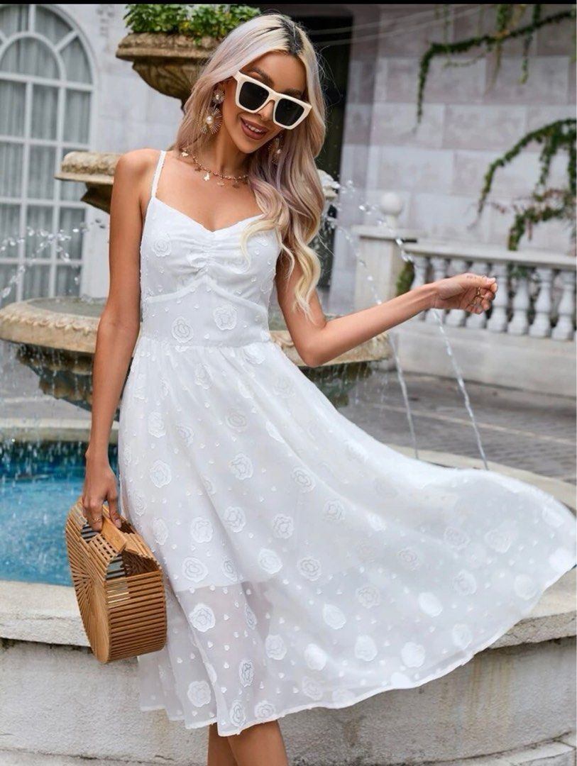 White lace summer dress sale