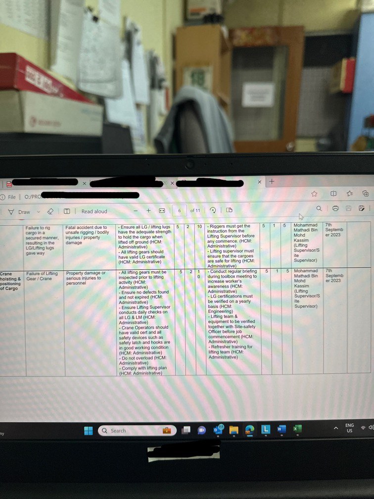 Will help draft you RA, Lifting Plan or Fall Prevention Plan, Hobbies