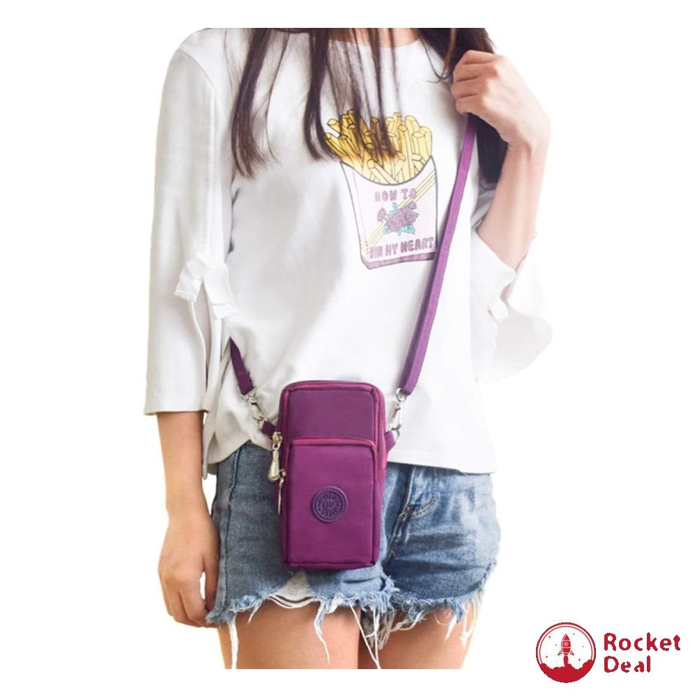 WITERY Waterproof Nylon Cute Crossbody Cell Phone Purse Smartphone