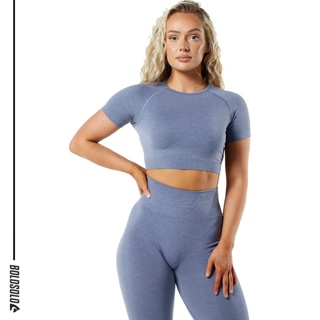 Short sleeve crop top workout deals