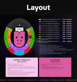 WTS 4 TIKET COLDPLAY CAT2 DUDUK 1 ROW GBK - COD ONLY