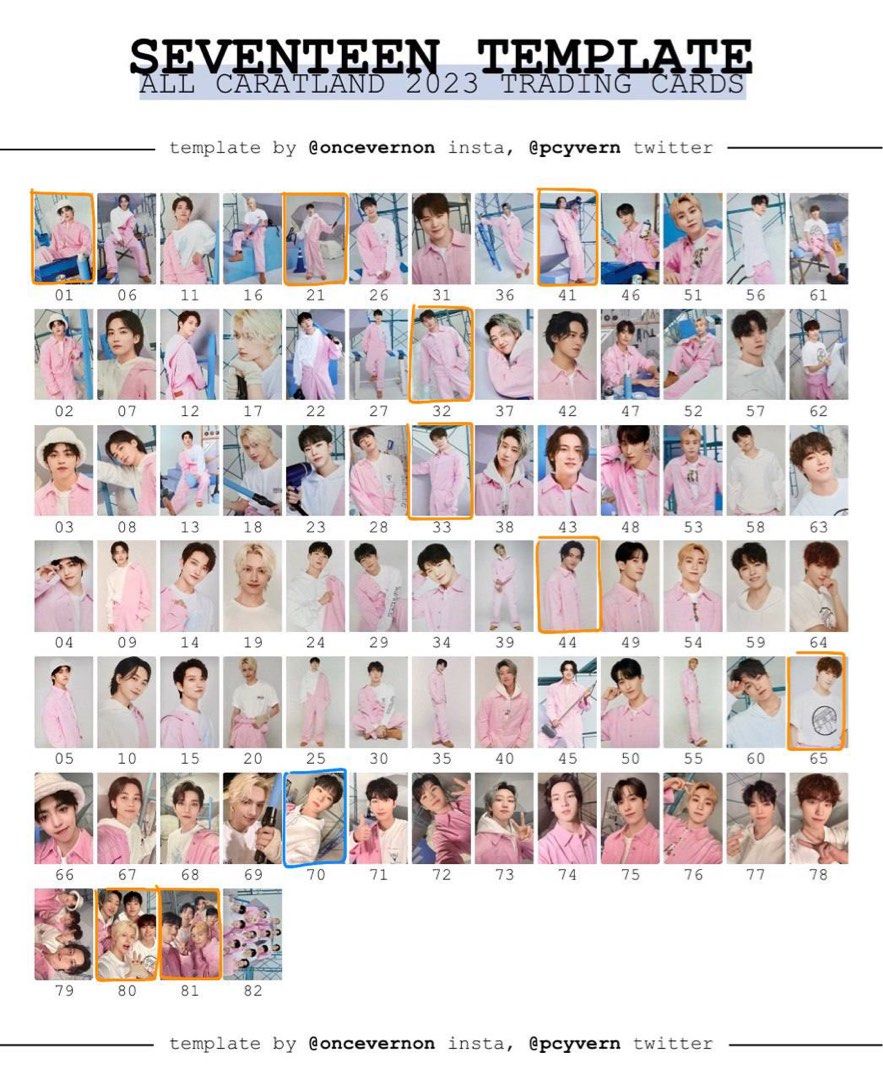 SEVENTEEN CARAT LAND ID CARD SET 2022 2023 Carat Land ID Card