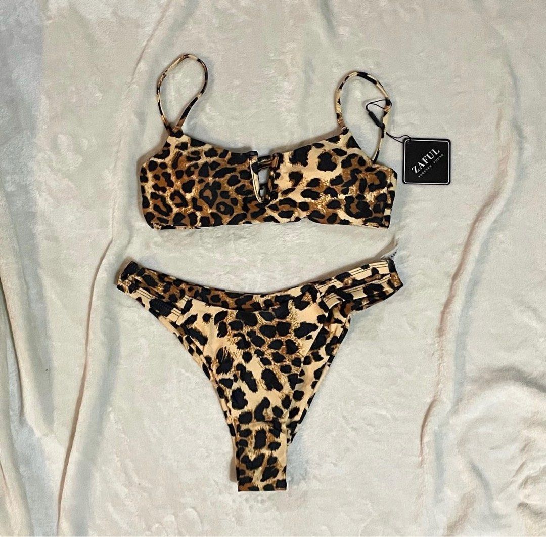 Zaful cheetah bikini discount