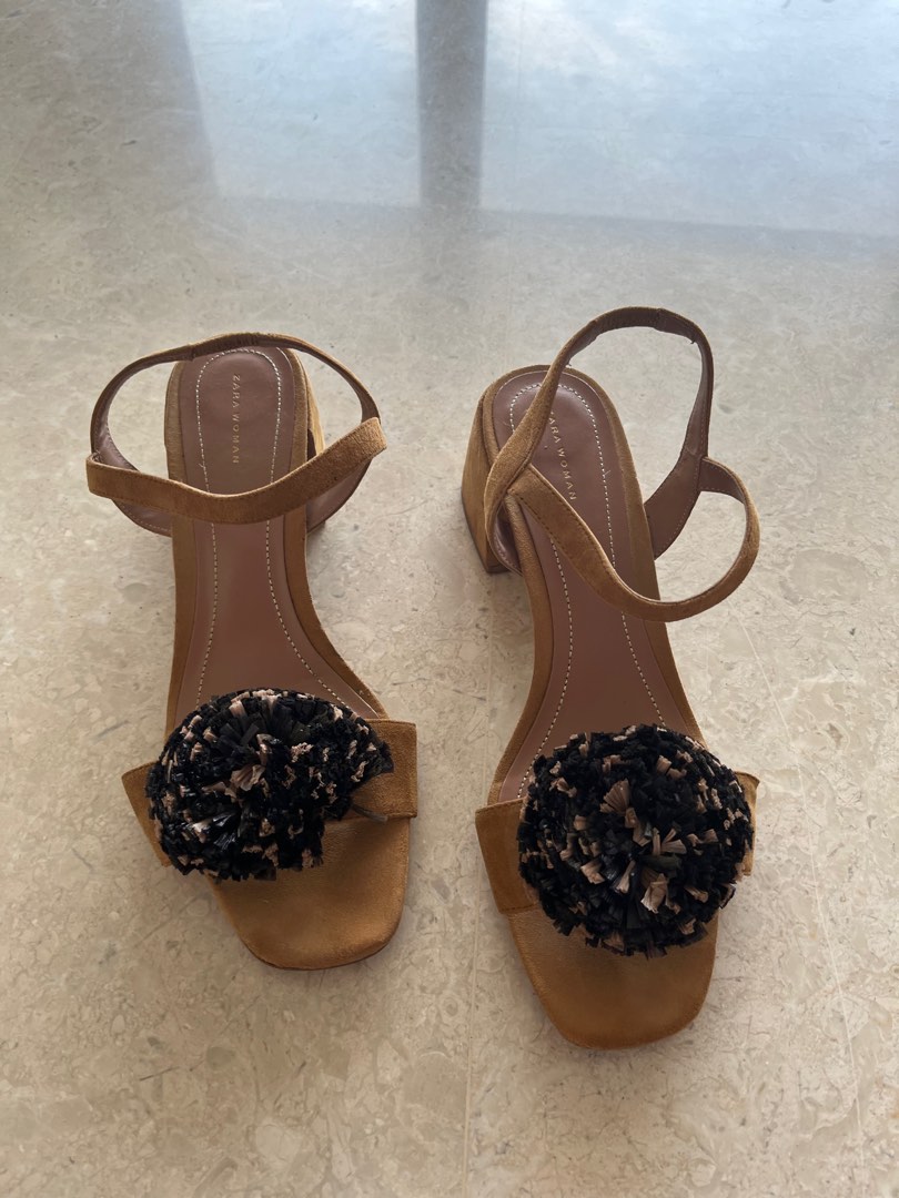 Pom pom heels zara on sale