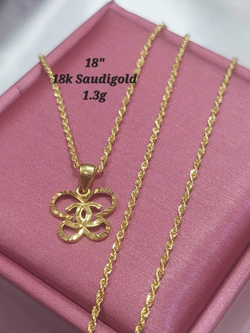 18karat Saudi Gold Necklace, Luxury, Accessories on Carousell