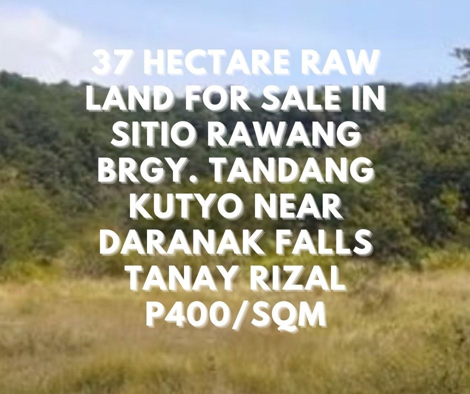 37 Hectare Titled Raw Land for Sale in Sampaloc, Tanay, Rizal , Property, For Sale, Lot on Carousell