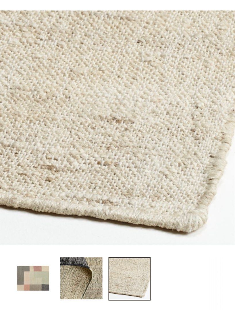 8ft x 10ft Crate and Barrel Rug 100 wool handwoven, Furniture & Home Living, Home Decor