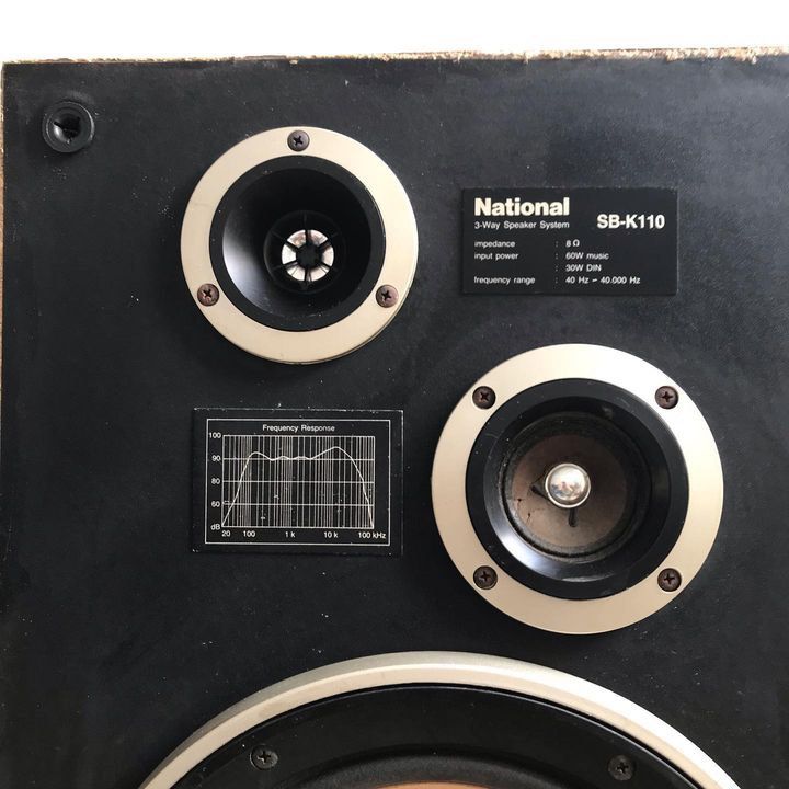 90s National SB K110 Woofer Speaker Big Audio Hifi Dynamite Sepasang 2buah Speaker National lawas tipe SB K110 3 way system speaker pasif