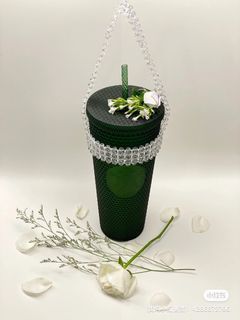 手工串珠杯套 星巴克杯套  榴槤杯 素面款