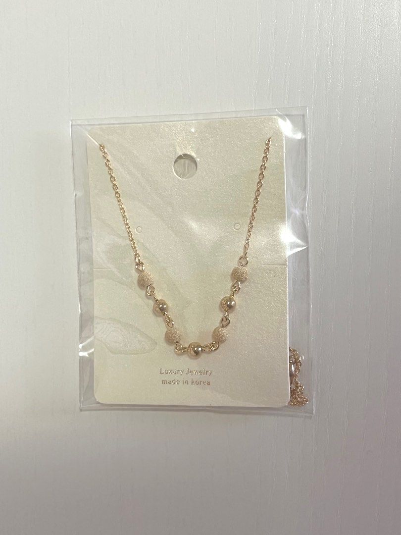 Light Gold Necklace Made in Korea