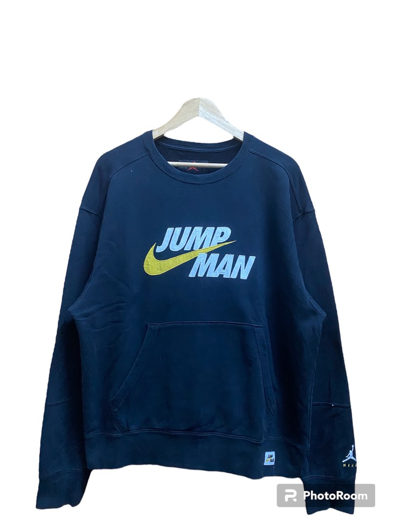 Vintage nike big logo sales sportswear blue sweater sweatshir