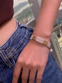 Louis Vuitton 18K Pearl Charm Bracelet 2.5-3.0mm