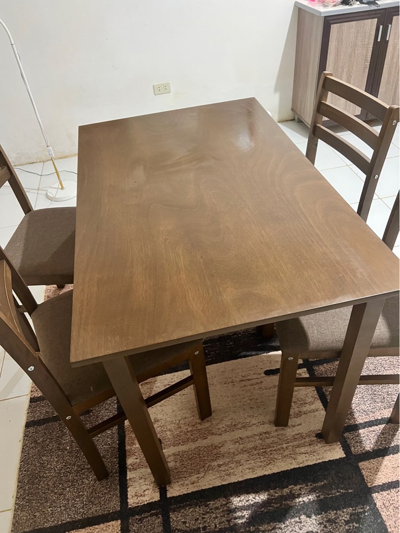 Abenson Home Wooden Dining Set Table and Chairs Minimalist Modern