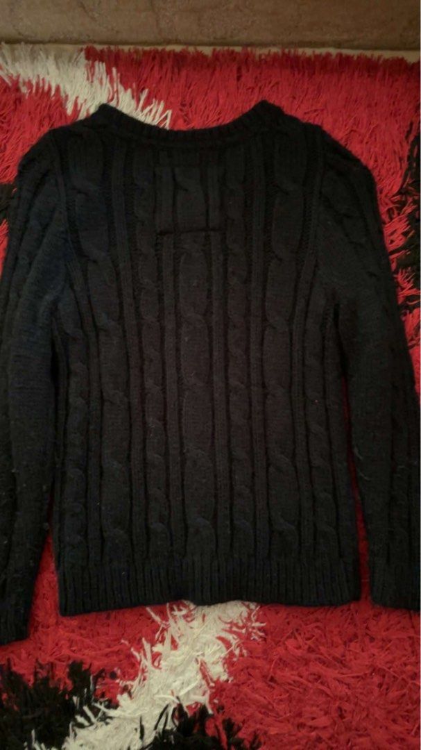 Navy blue abercrombie sweater hot sale