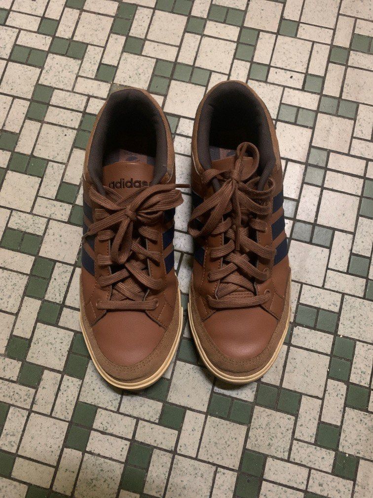 Brown adidas neo trainers top