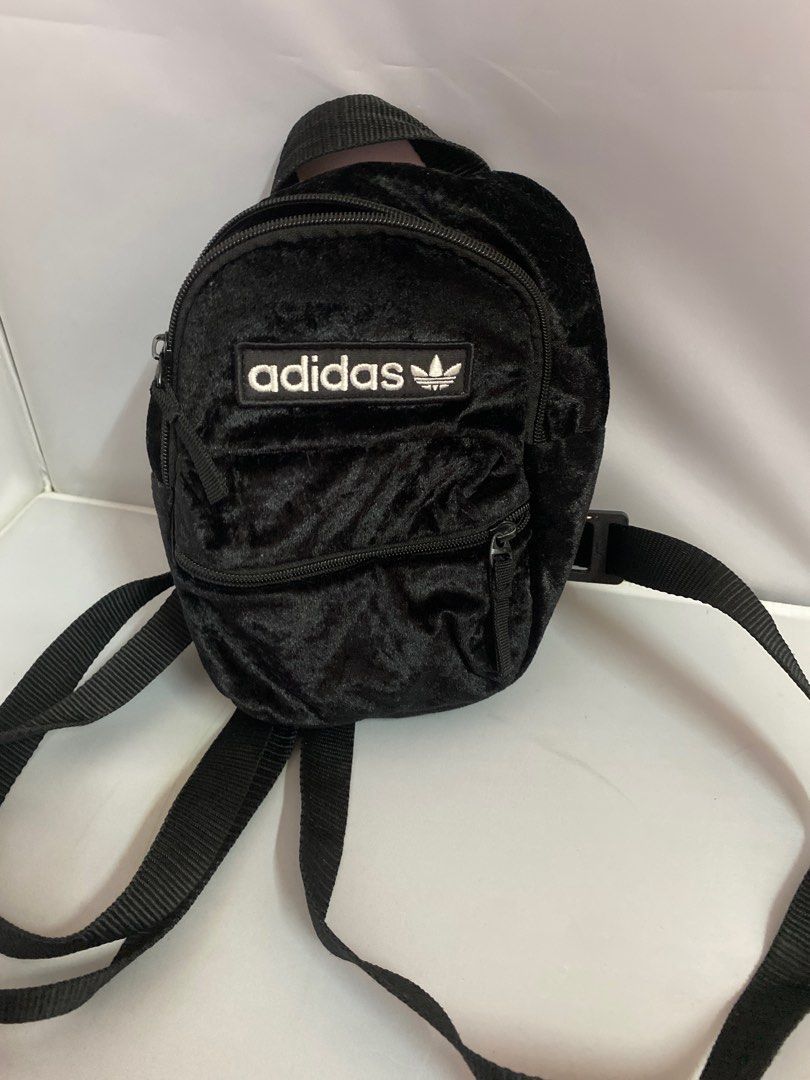 Adidas originals velvet mini backpack in black 2025