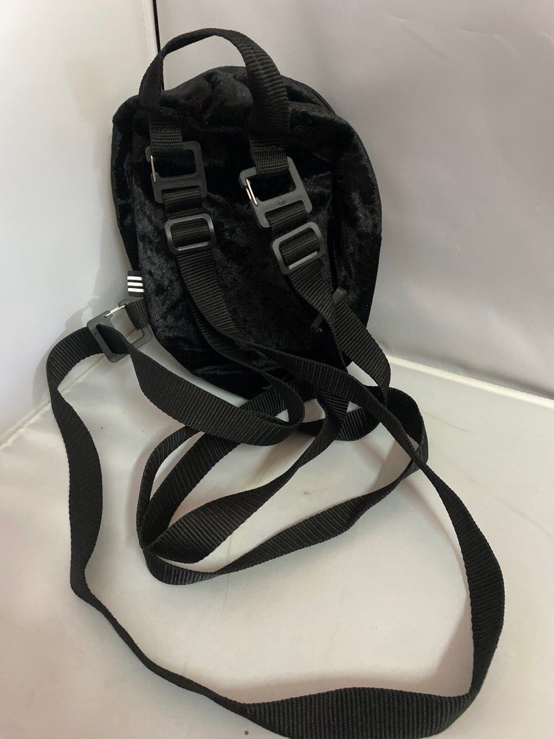 Adidas originals velvet hot sale backpack in black