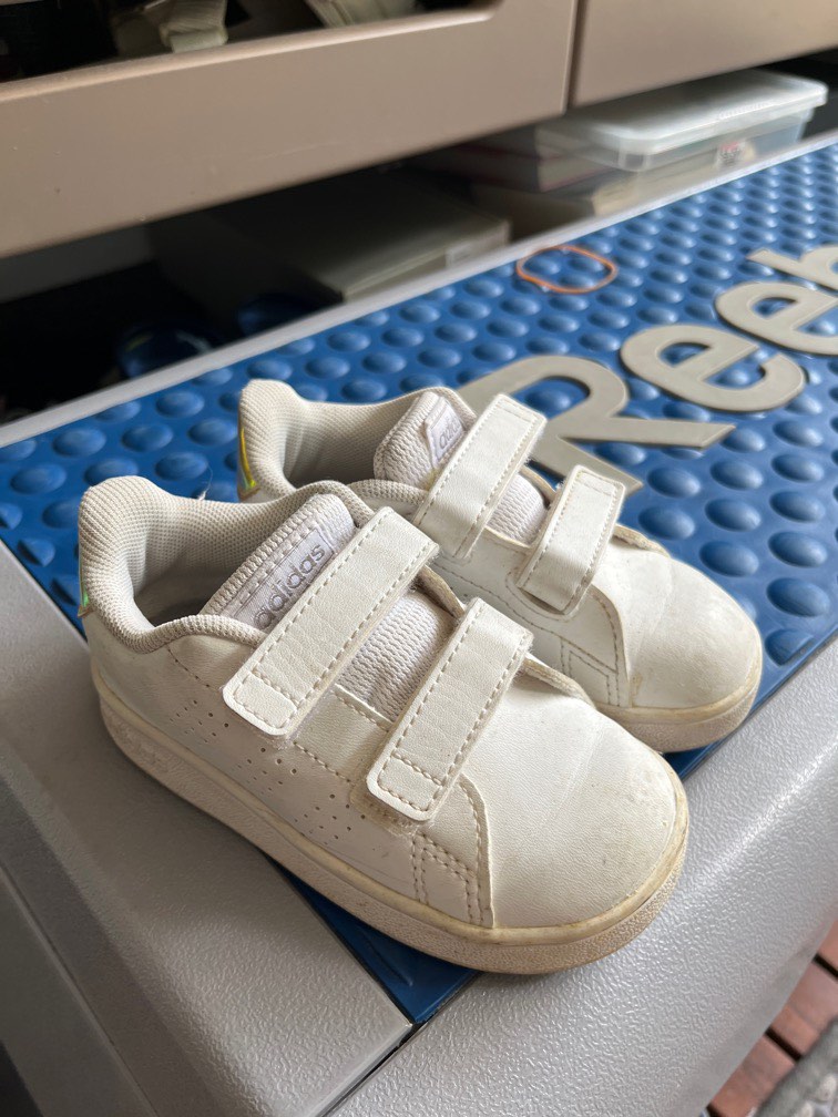 Adidas Toddler Shoes White, Babies & Kids, Babies & Kids Fashion on