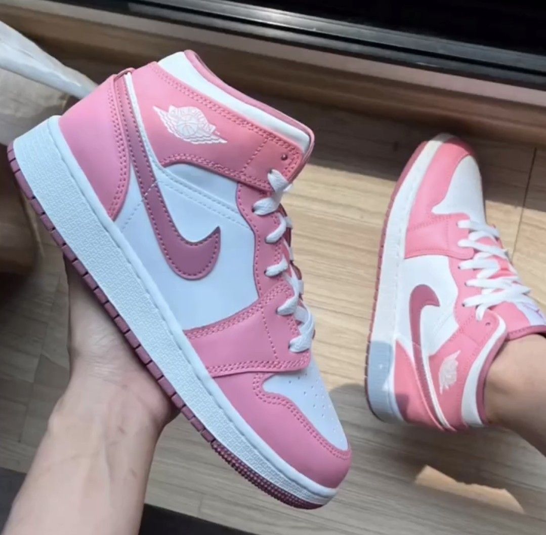 Air jordan 1 mid gs valentine Women s Fashion Footwear Sneakers