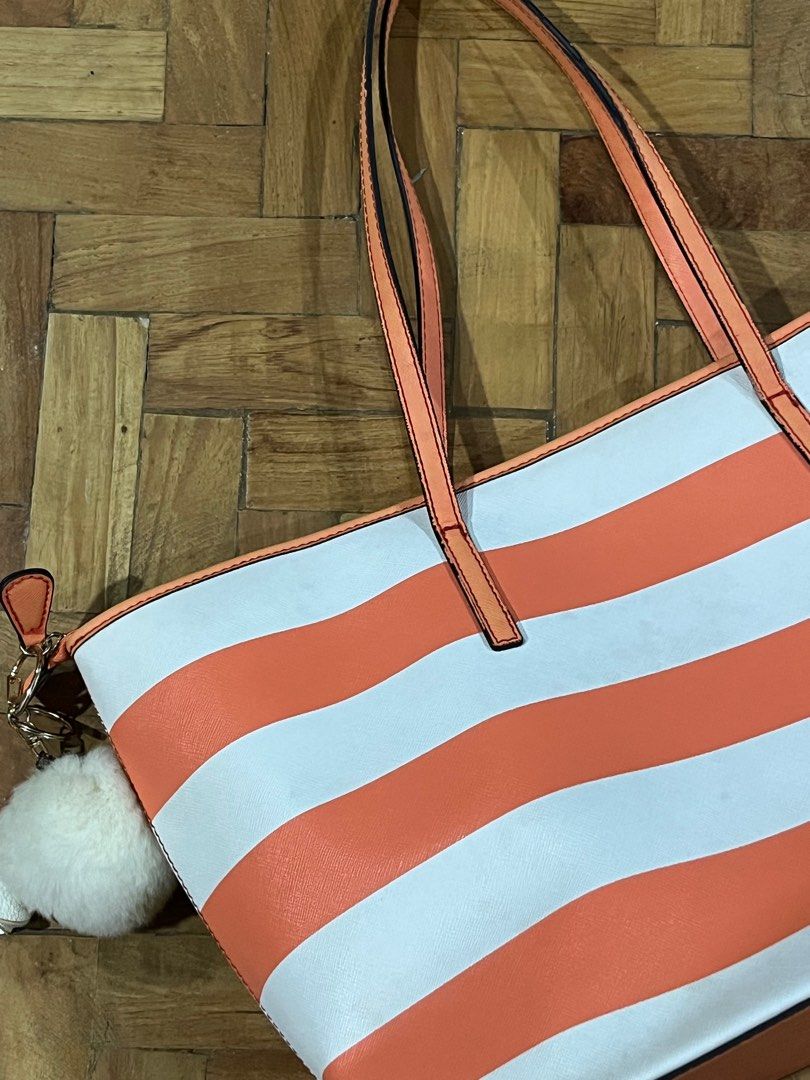 Aldo Orange Stripes Big Beach Bag