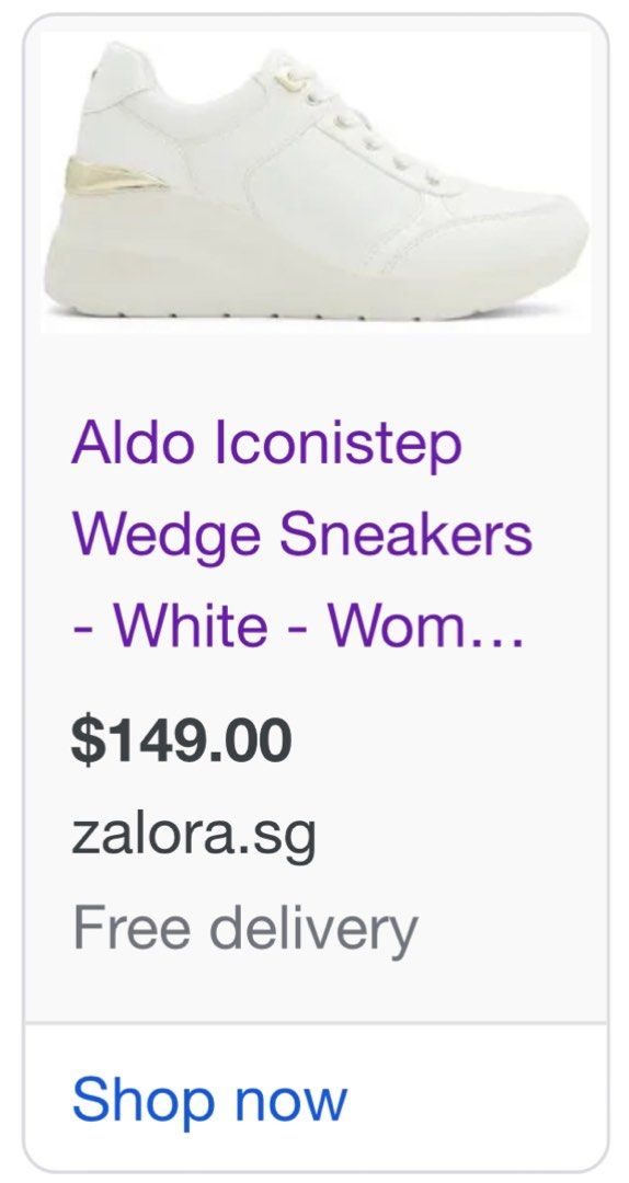 Aldo white cheap wedge sneakers