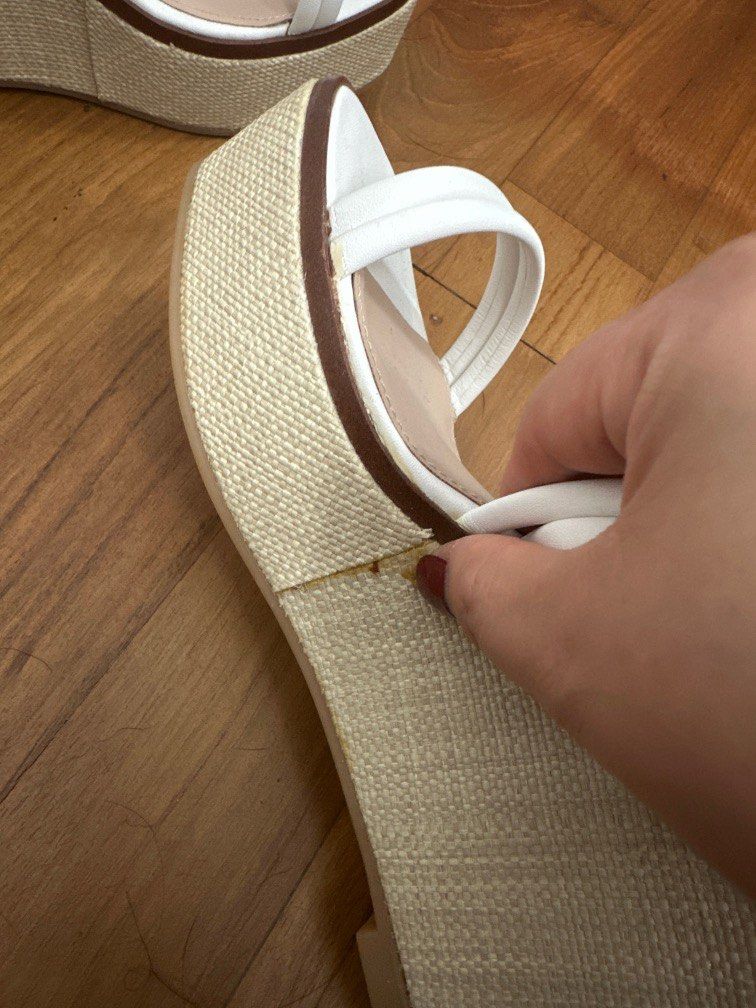 Aldo white strappy wedges Women s Fashion Footwear Wedges on