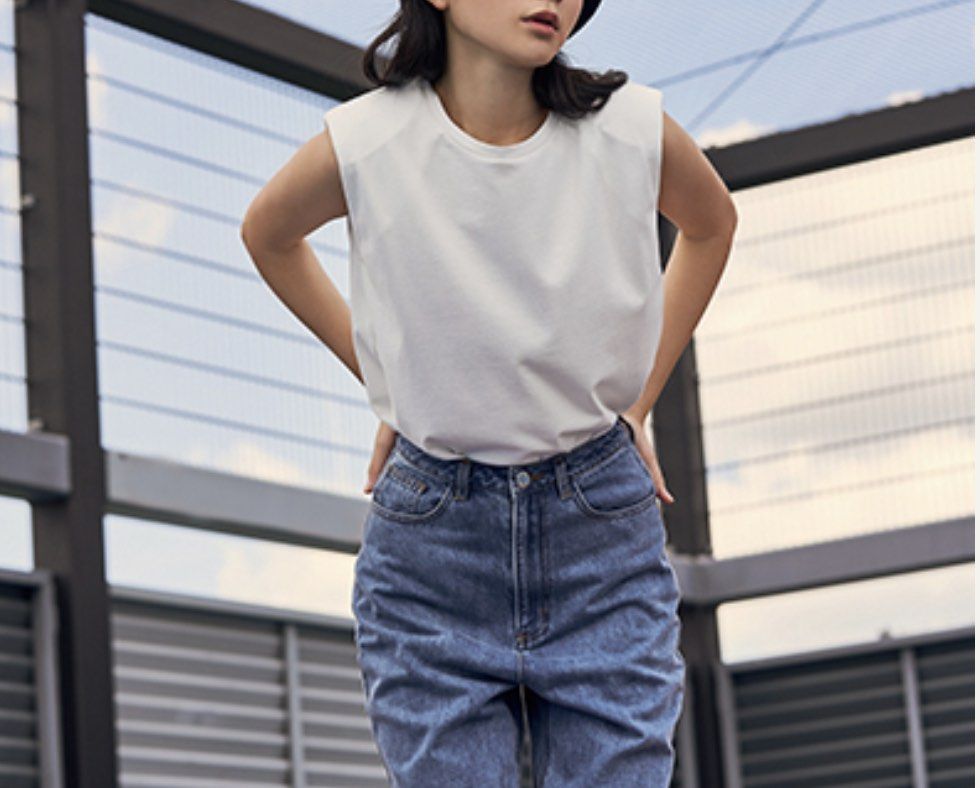 Padded shoulder tank top best sale