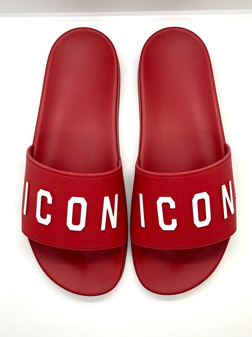 Red dsquared sliders hotsell