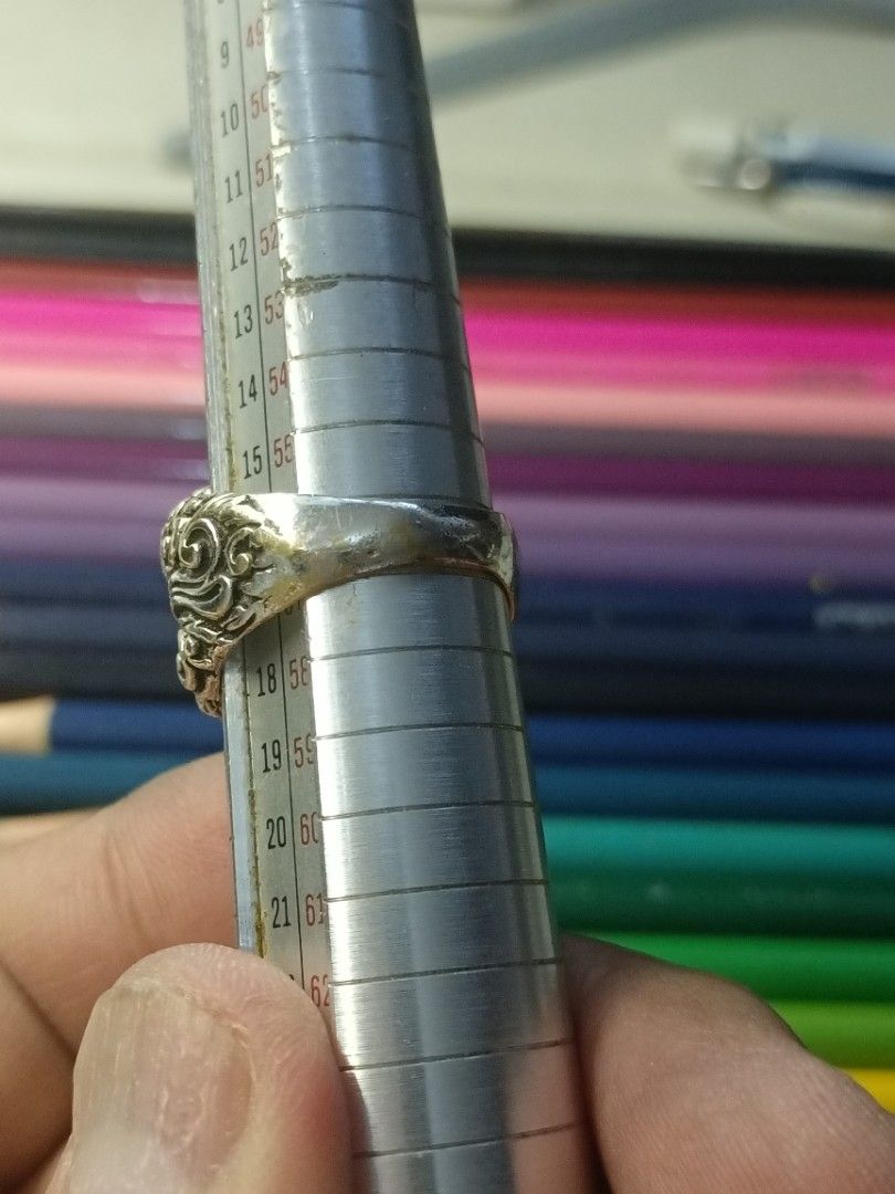 Balinese , Barong God , silver plated ring sz 8, Women's Fashion ...