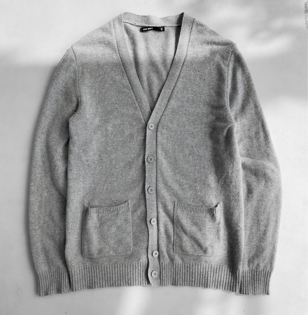 Basic House Cardigan Wool Jacket, Fesyen Pria, Pakaian , Baju Luaran di