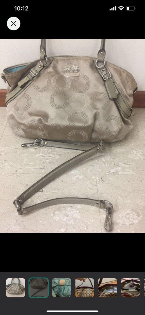 Light green coach purse top