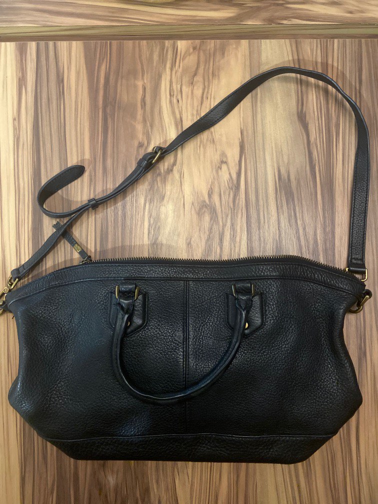 Madewell Black Leather Crossbody Bag Work bag