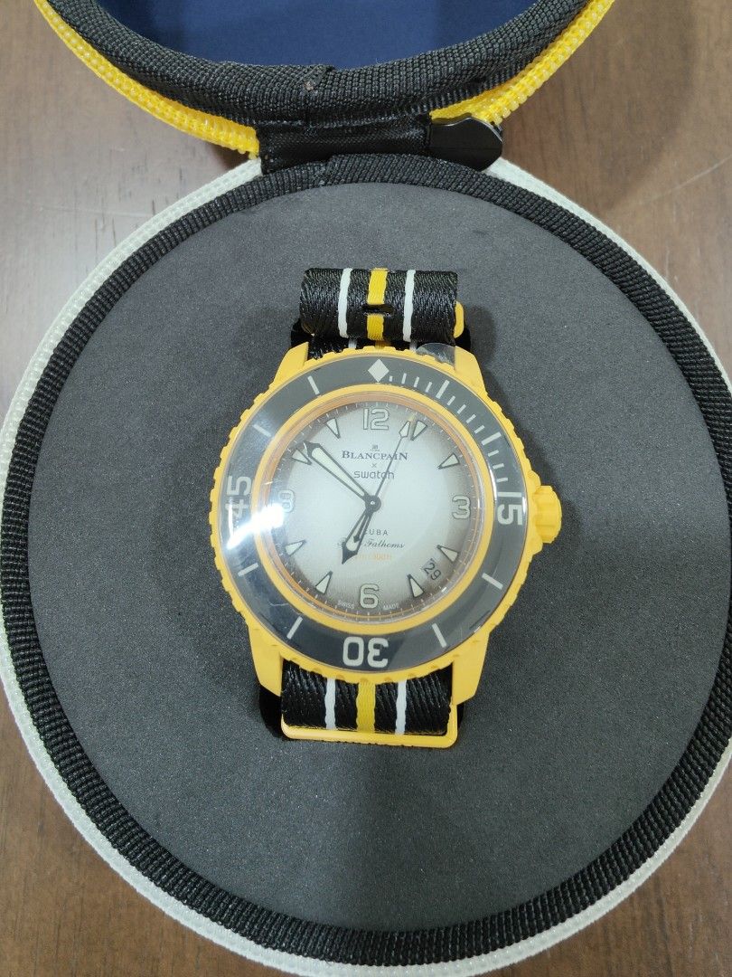 Blancpain x Swatch Fifty Fathoms Pacific Ocean, Luxury, Watches on Carousell