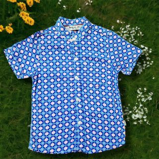 Kids Blue floral shirt