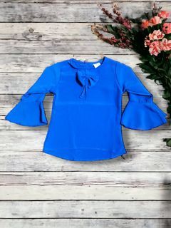 Kids Blue ribbon blouse