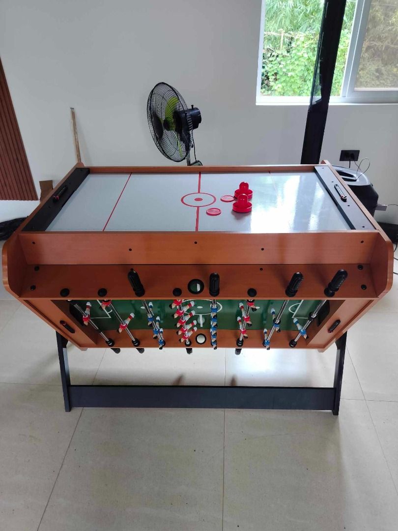 BRAND EW 3in1 ROTATING TABLE MULTI GAMING TABLE (Category: Billiards and Bowling) located in San Pablo. Submitted by abw4reyes (Listing ID 1253725617, Image 3). Description: 3in1 ROTATING TABLE -billiard -air hockey -soccer table ✅DETAILS: height: 4ft 🔥MAIN TABLE L- 108 cm W- 85 cm 🔥PLAYING AREA Hockey: L - 95cm W - 56cm Billiard: L - 98cm W - 52cm Soccer: L - 90cm W - 57cm For inquiries, message me directly. We also accept payment thru Gcash /