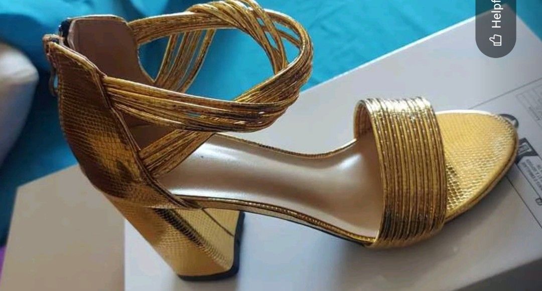 Gold low heel best sale sandal