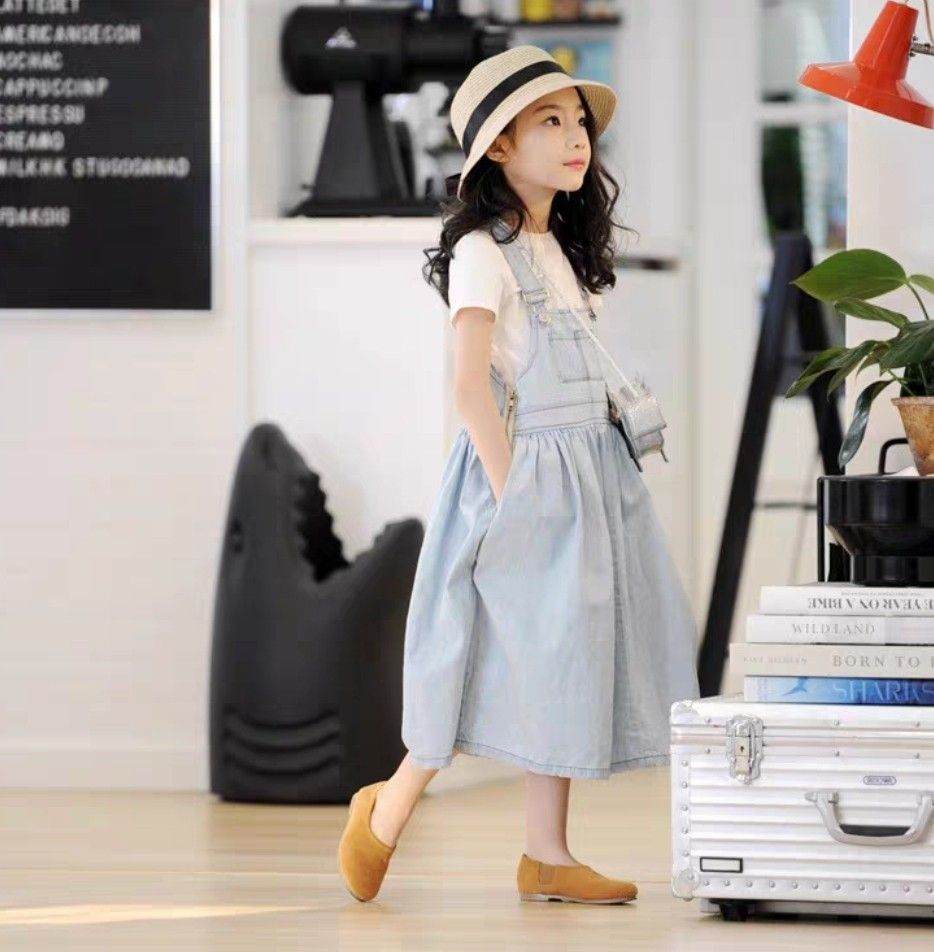 Brandnew girls denim pinafore Babies Kids Babies Kids